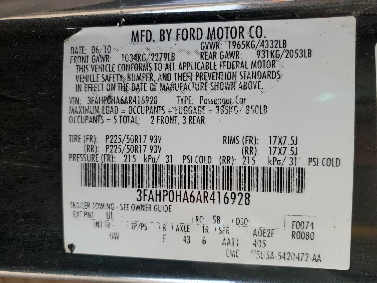 2010 Ford Fusion - Image 12