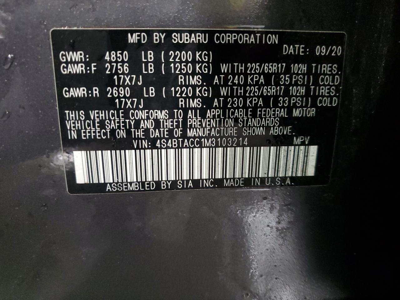 2021 Subaru Outback - Image 13