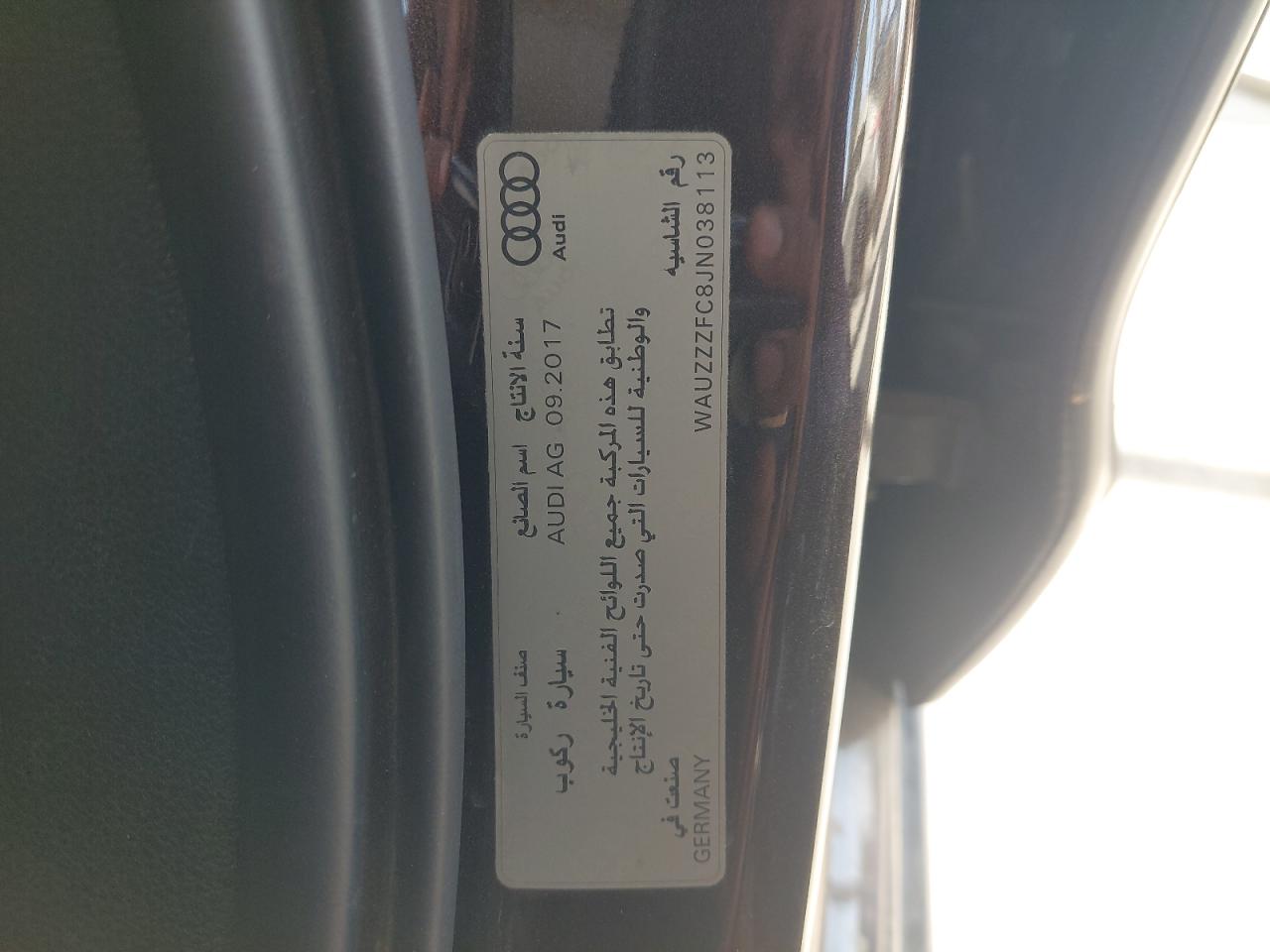 WAUZZZFC8JN038113 - 2018 AUDI A6 - #43104255