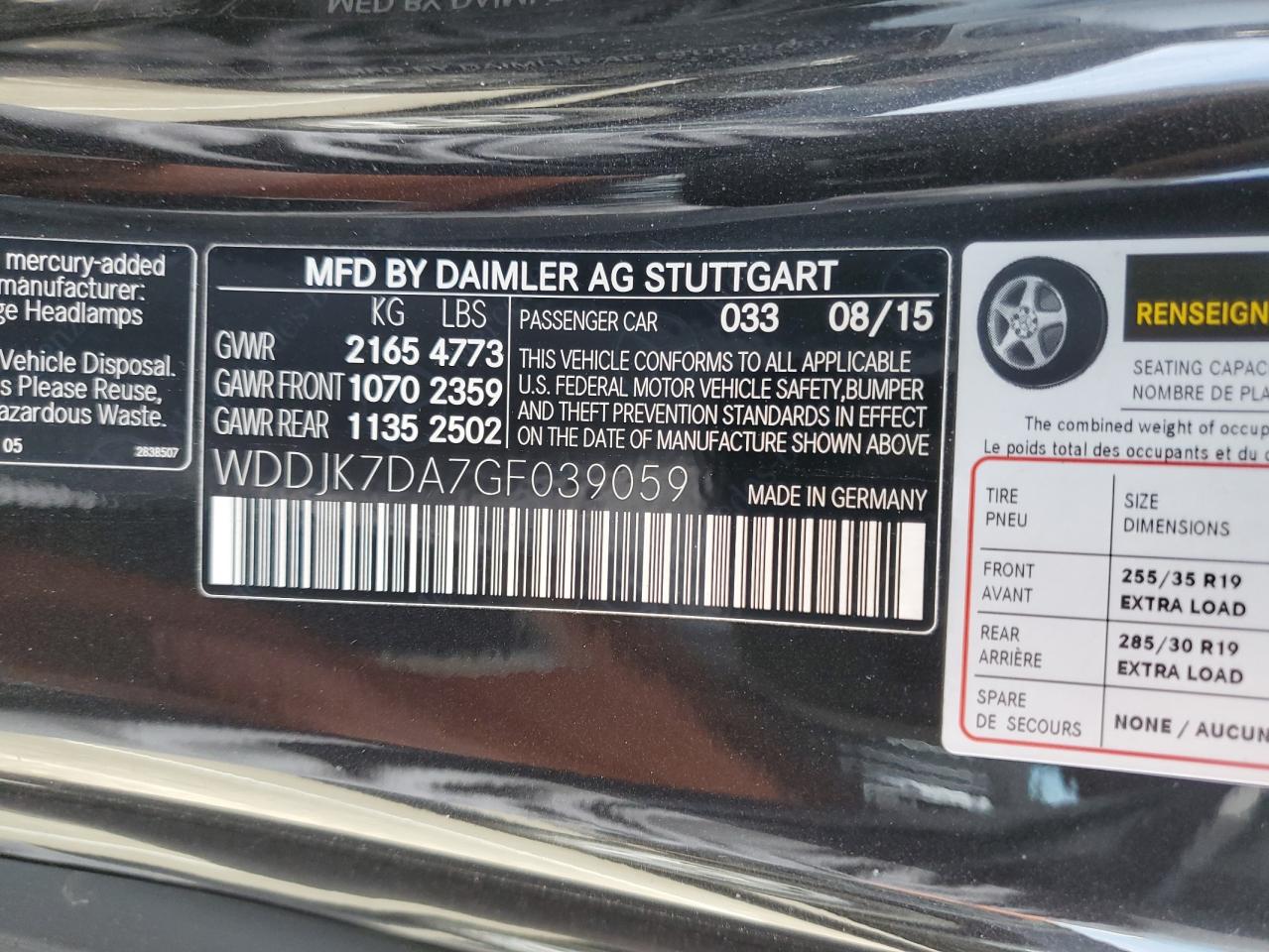 2016 Mercedes-Benz Sl 550 VIN: WDDJK7DA7GF039059 Lot: 43084515