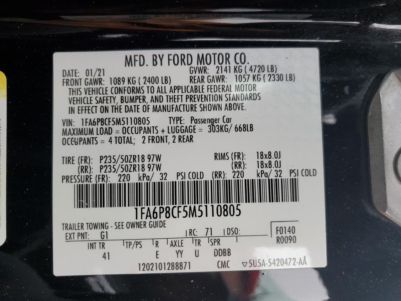2021 Ford Mustang - Image 14