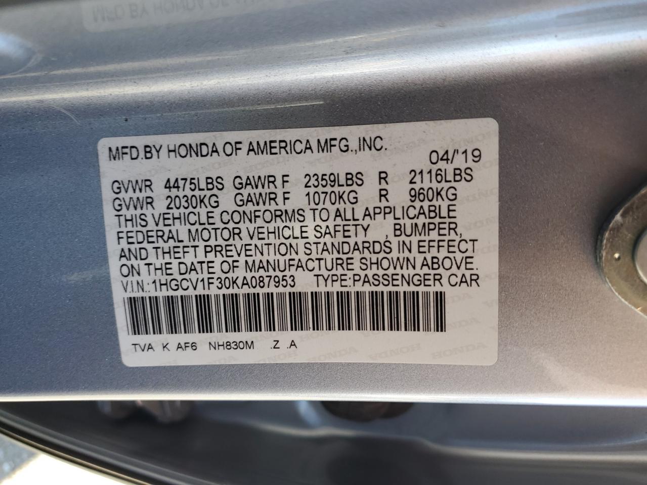 2019 Honda Accord - Image 15