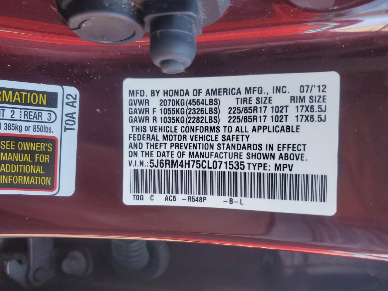 2012 Honda CR-V - Image 15