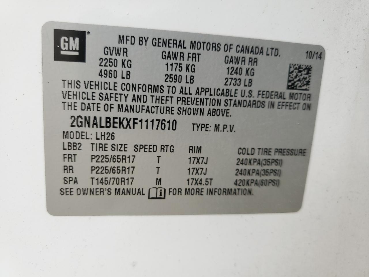 2015 Chevrolet Equinox - Image 15