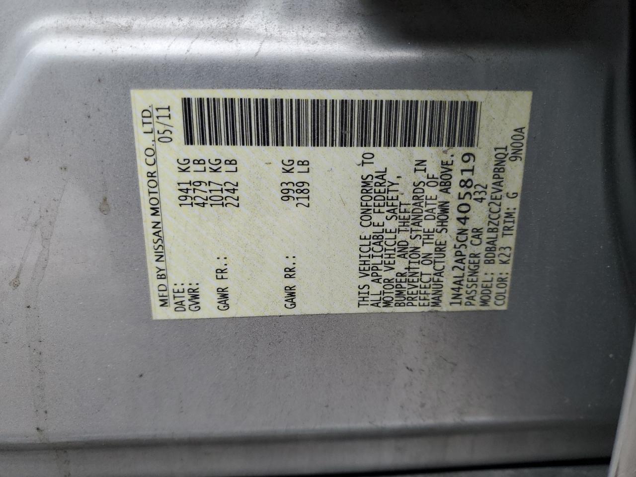 2012 Nissan Altima - Image 12