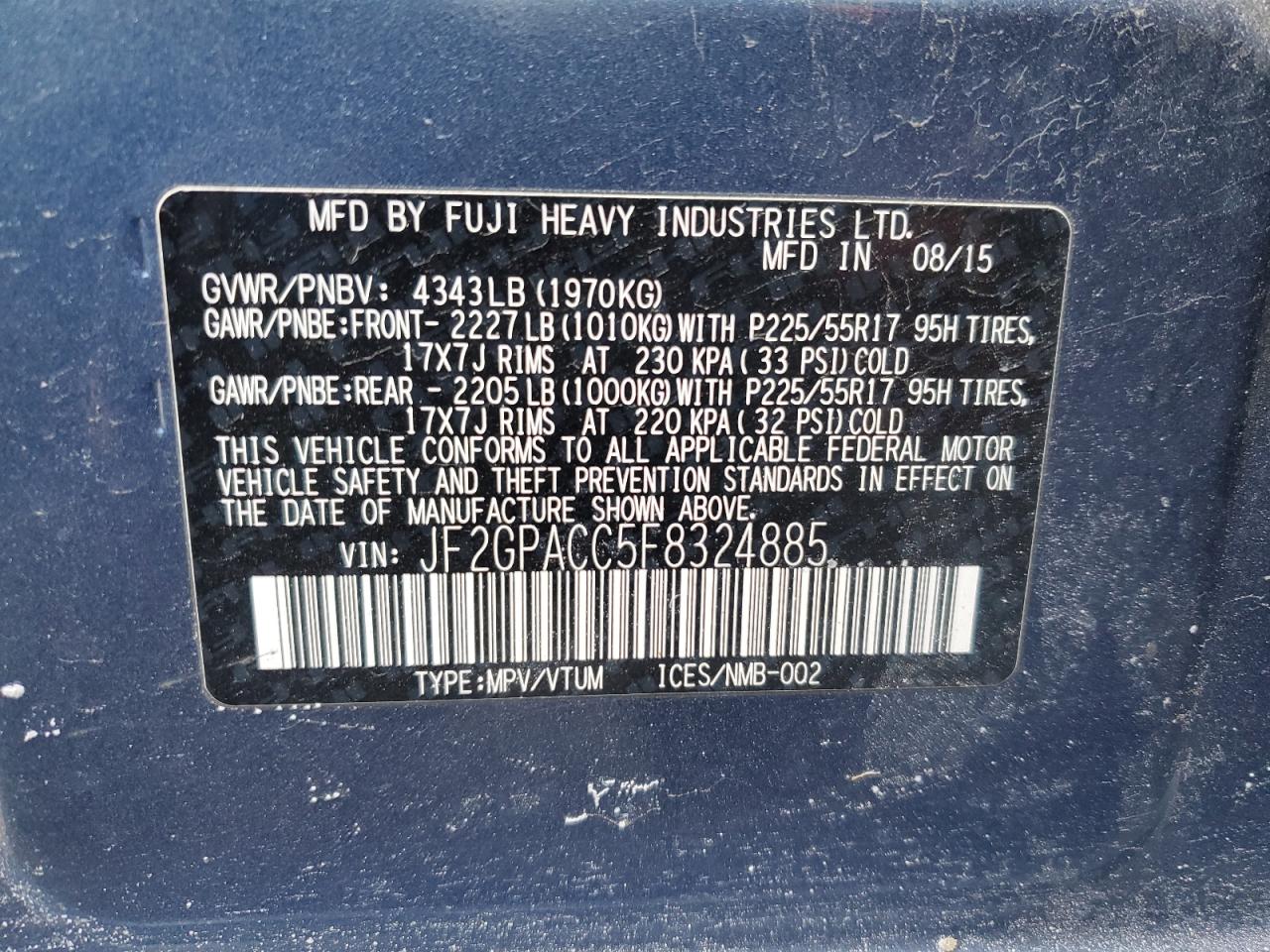 2015 Subaru XV - Image 15