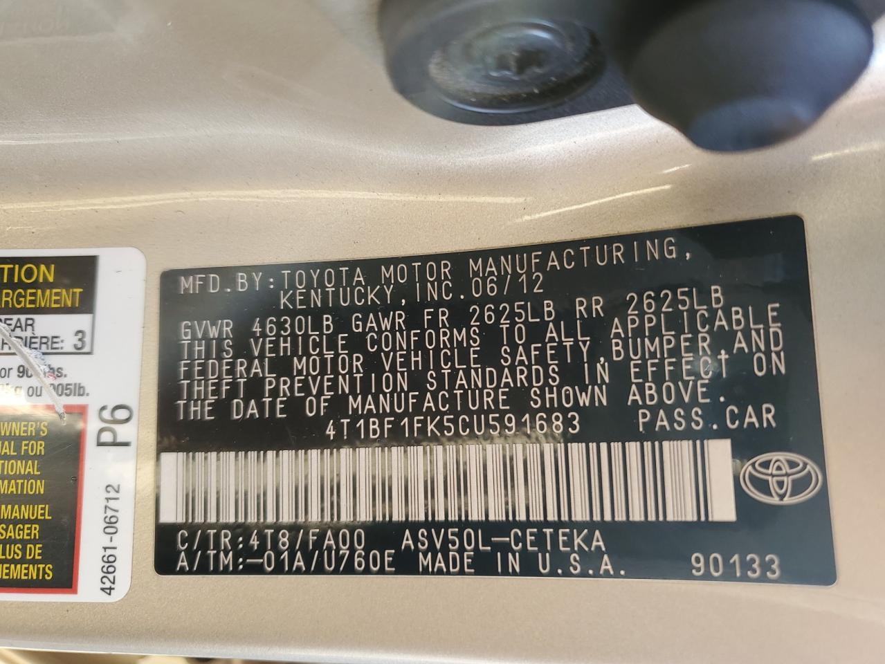 2012 Toyota Camry - Image 12