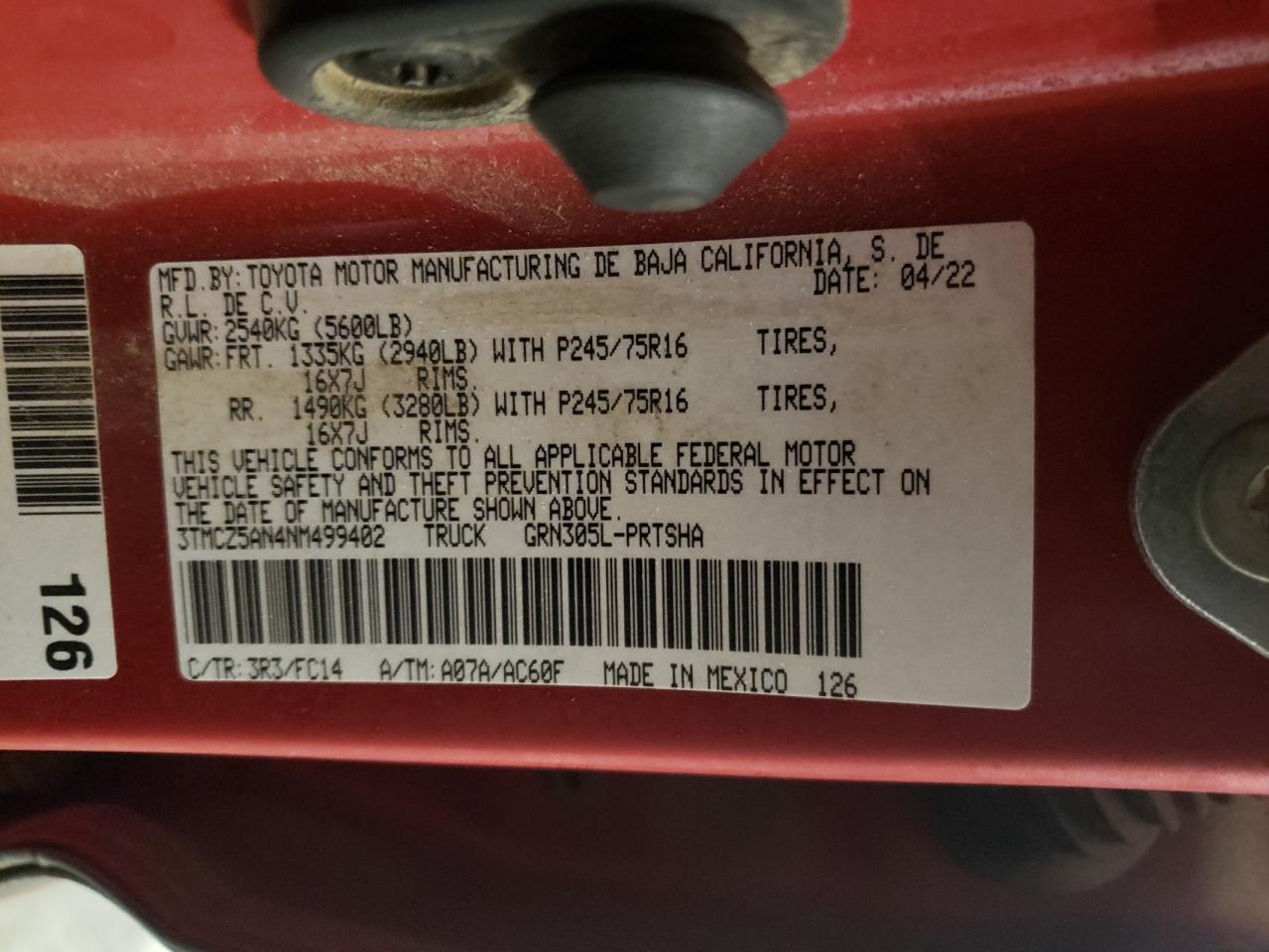 2022 Toyota Tacoma - Image 12