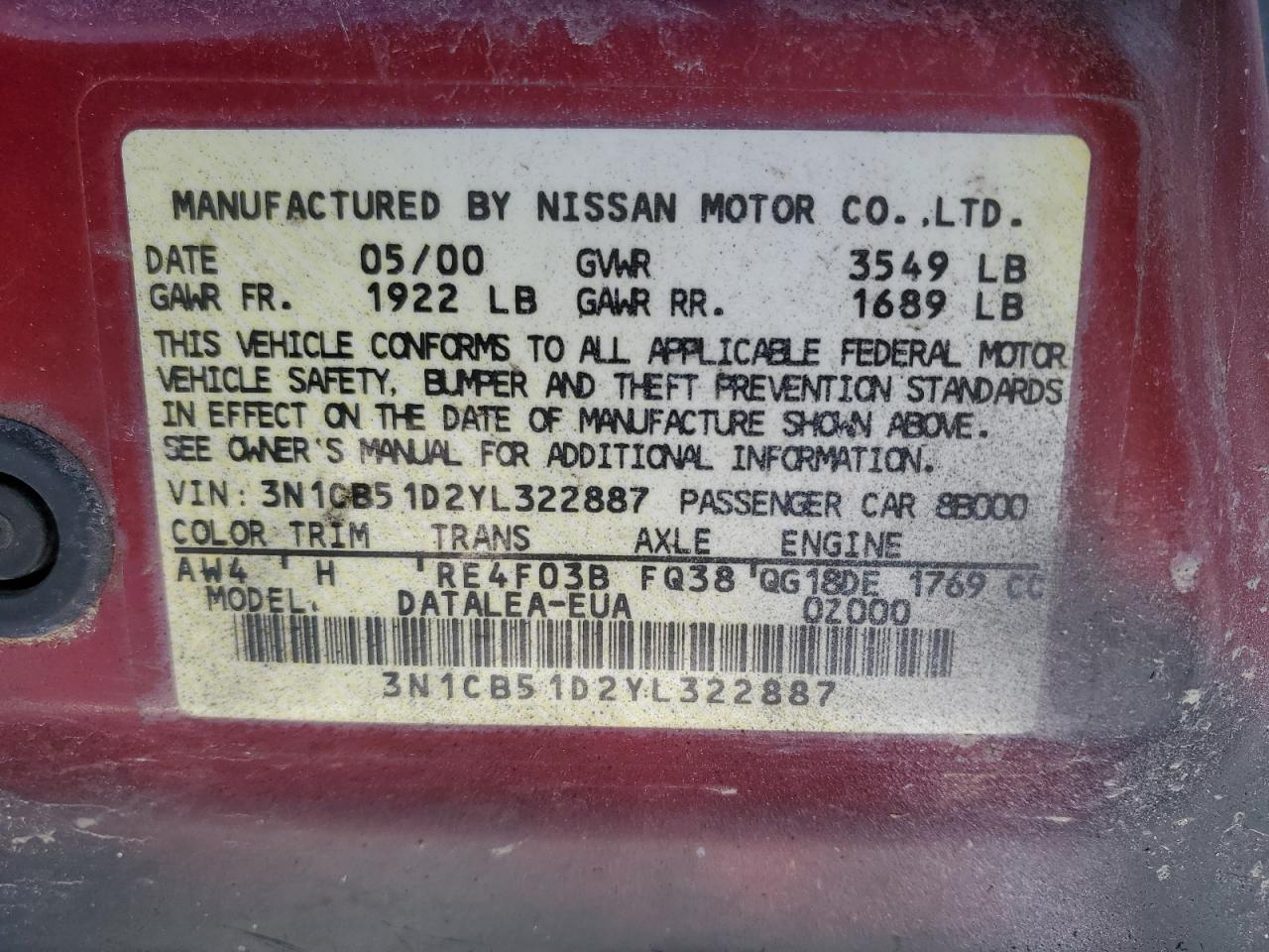 2000 Nissan Sentra - Image 13