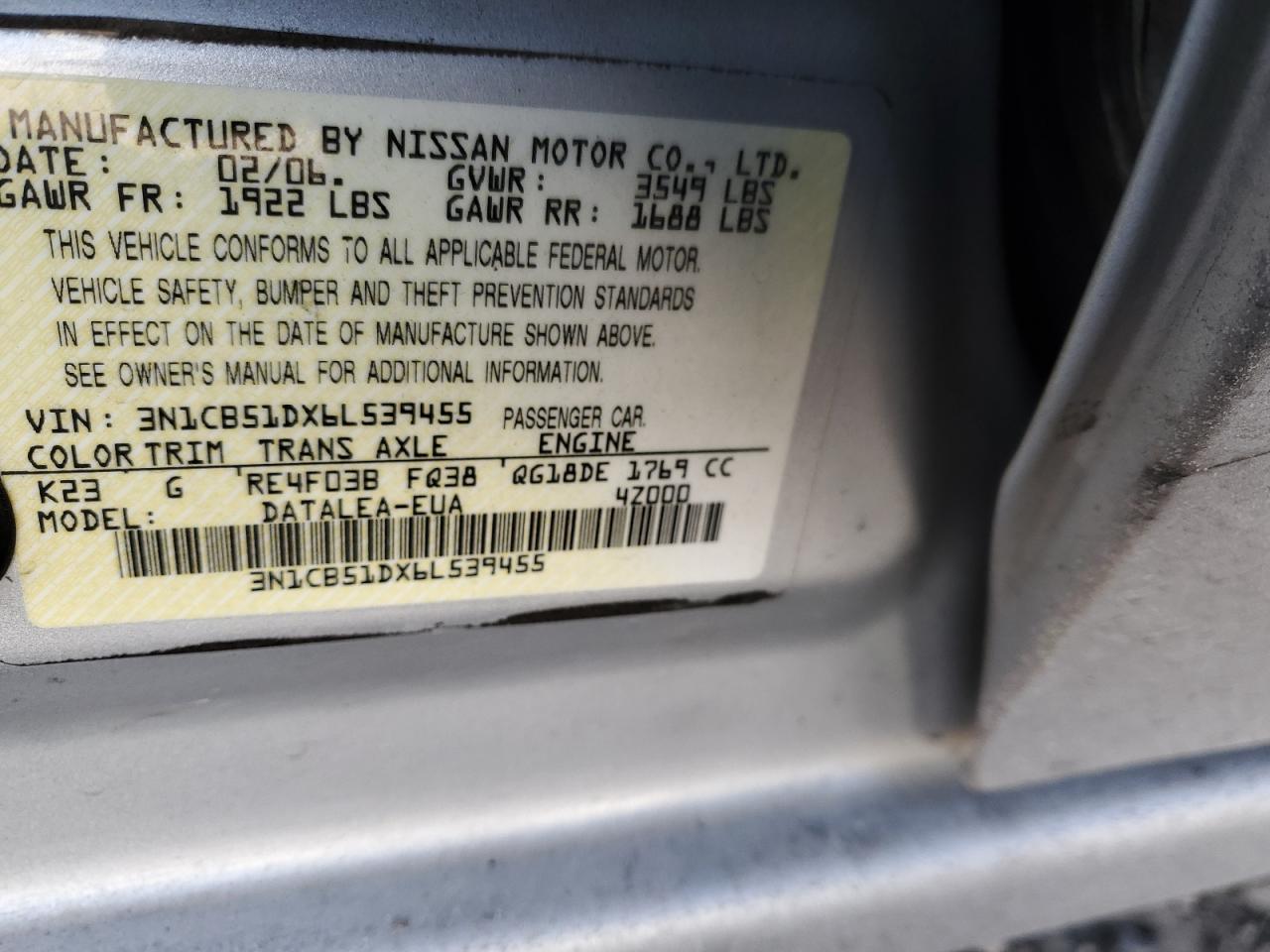 2006 Nissan Sentra - Image 15