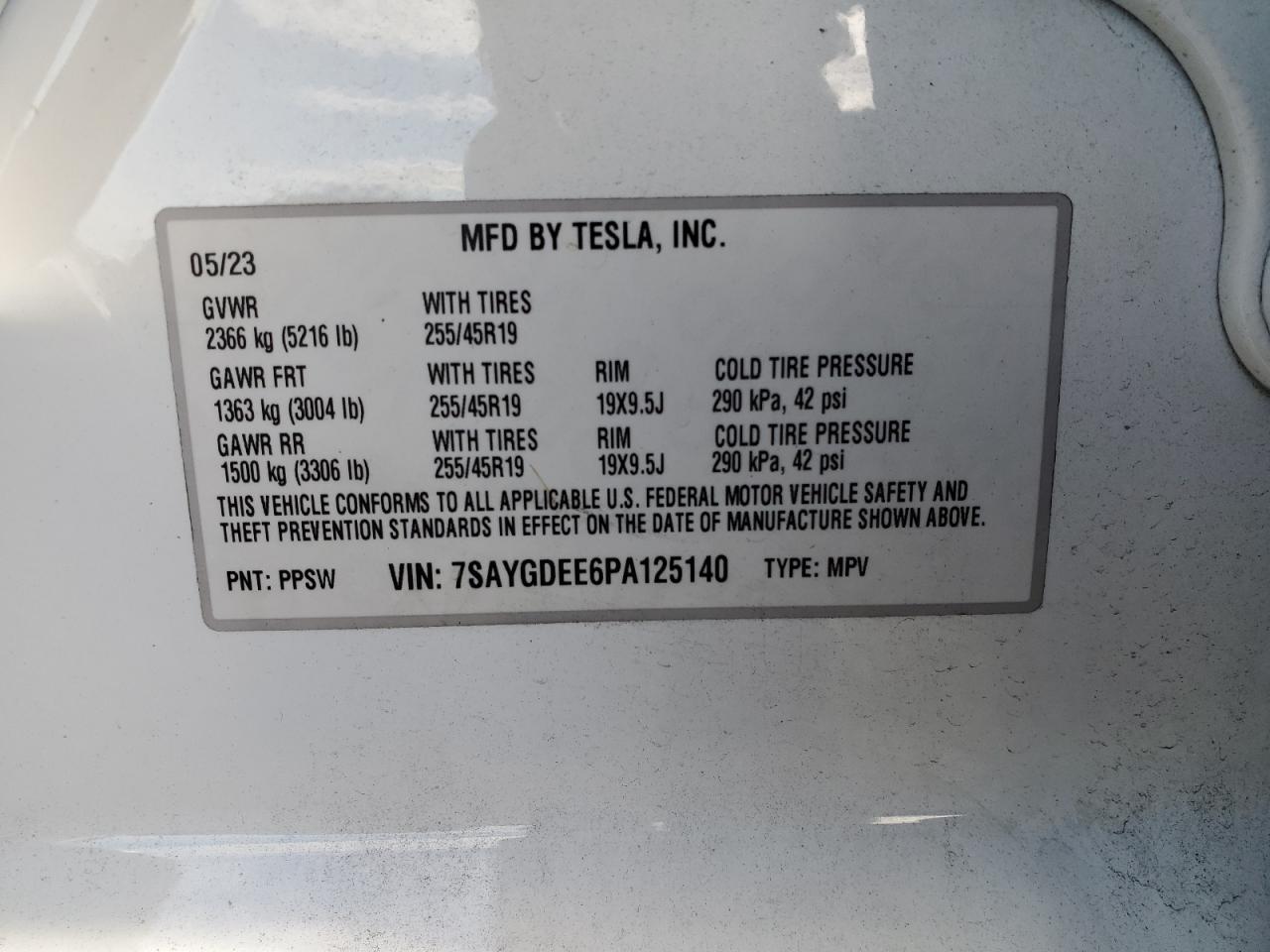 7SAYGDEE6PA125140 2023 TESLA MODEL Y - Image 15