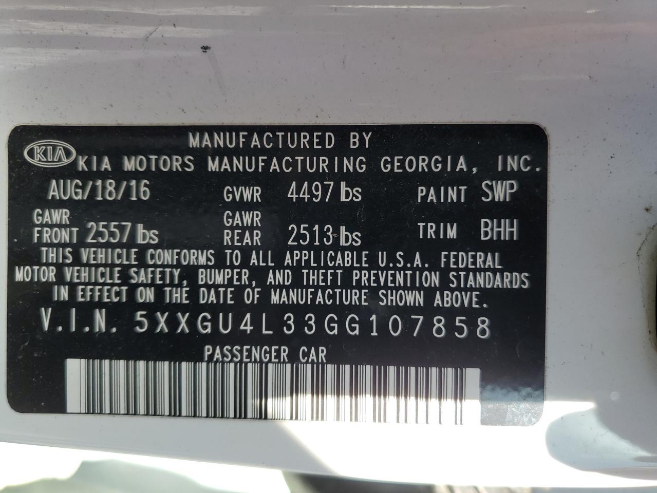 2016 Kia Optima - Image 12