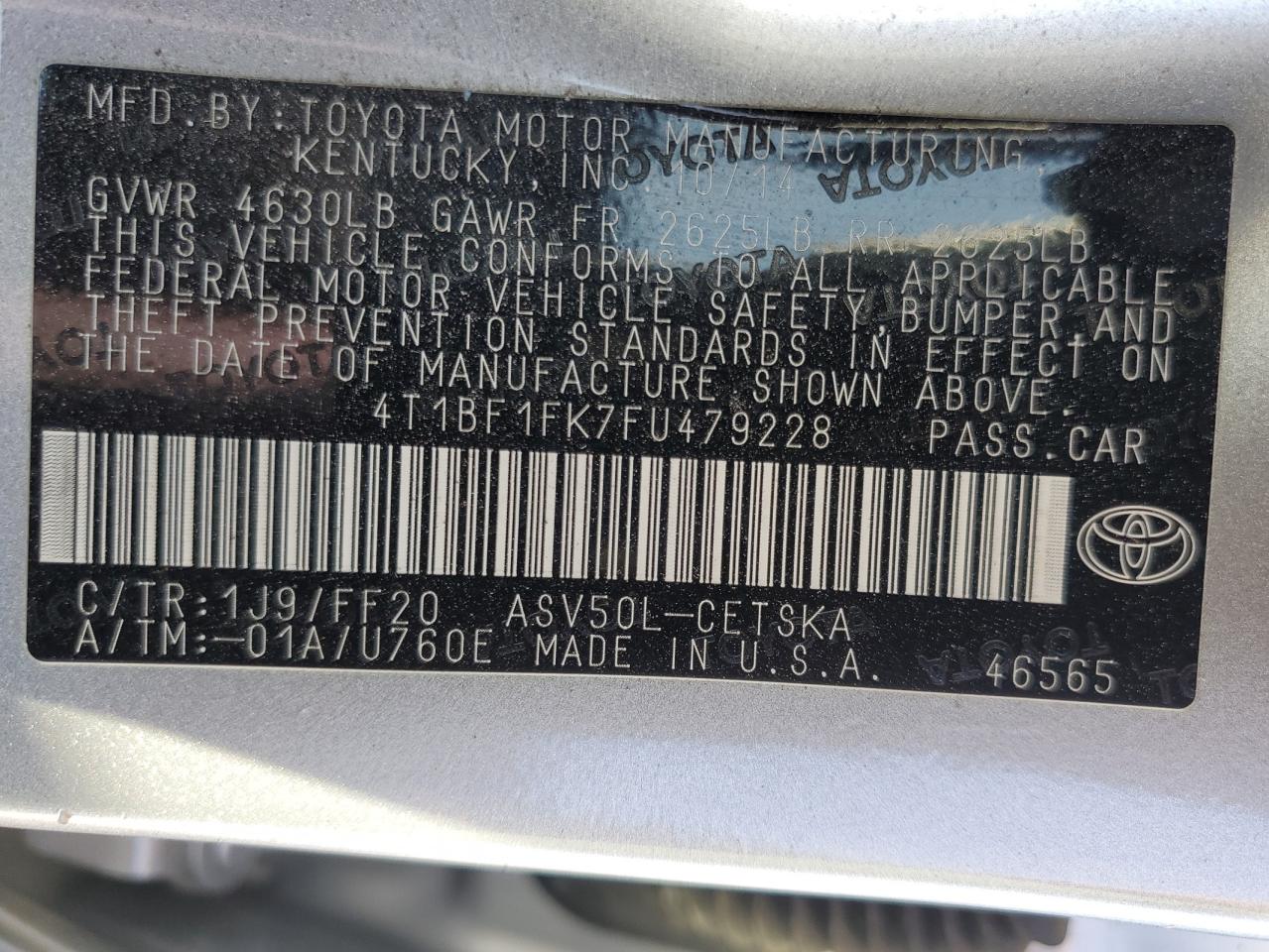 2015 Toyota Camry - Image 12