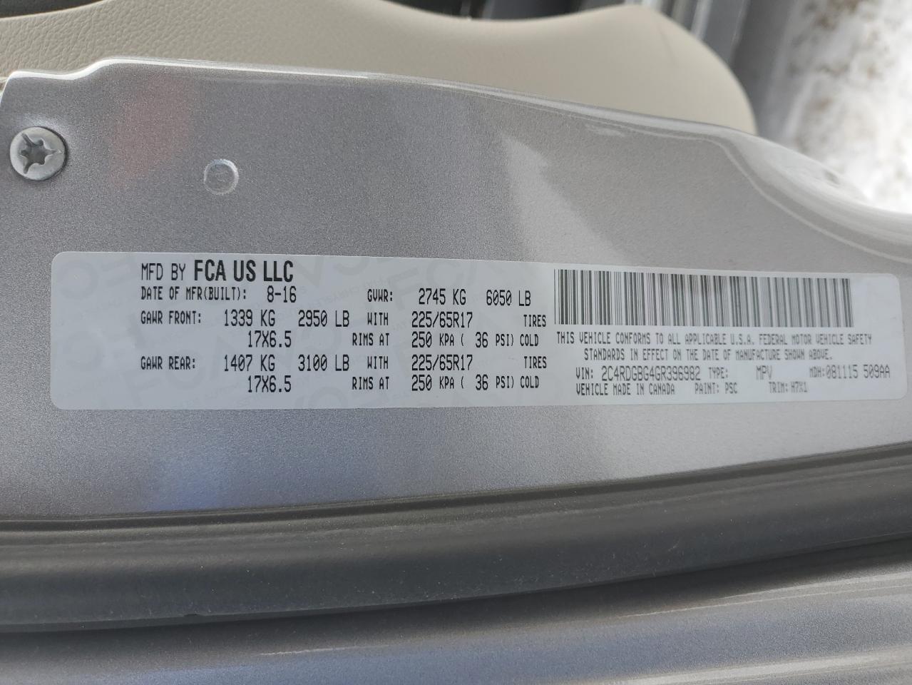 2016 Dodge Caravan - Image 13