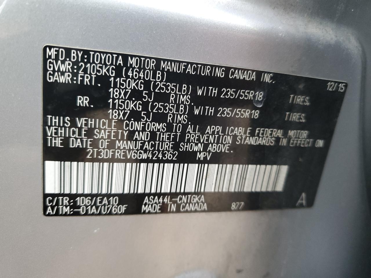 2016 Toyota RAV 4 - Image 15