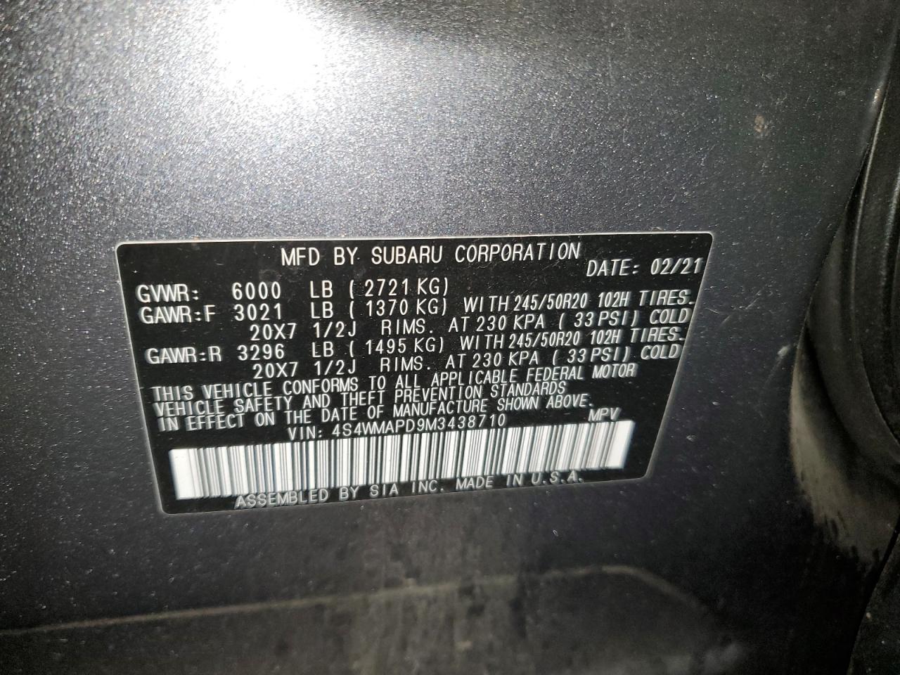 2021 Subaru Ascent - Image 15