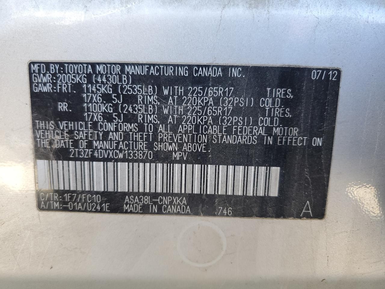 2012 Toyota RAV 4 - Image 13