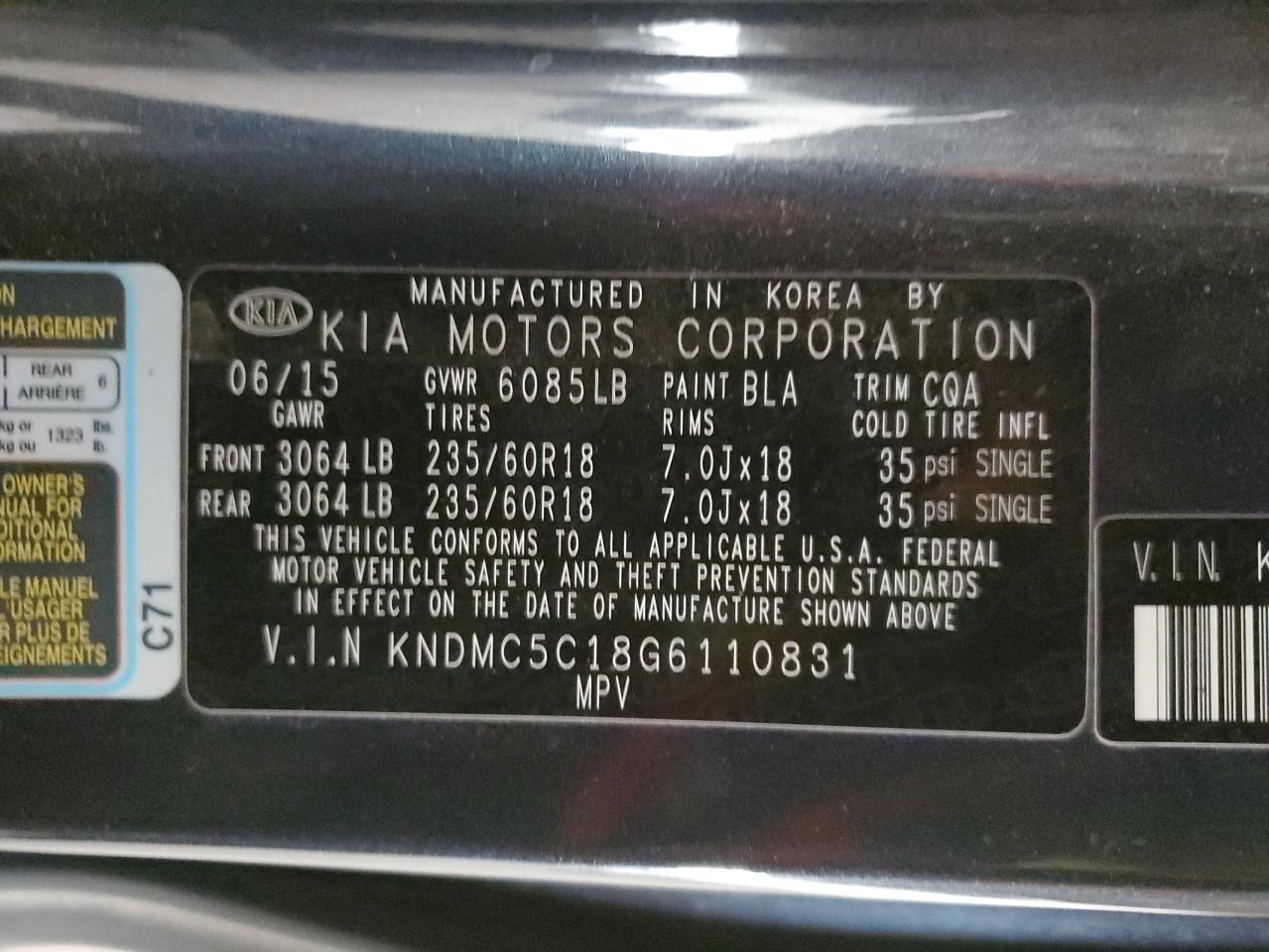 2016 Kia Sedona - Image 13