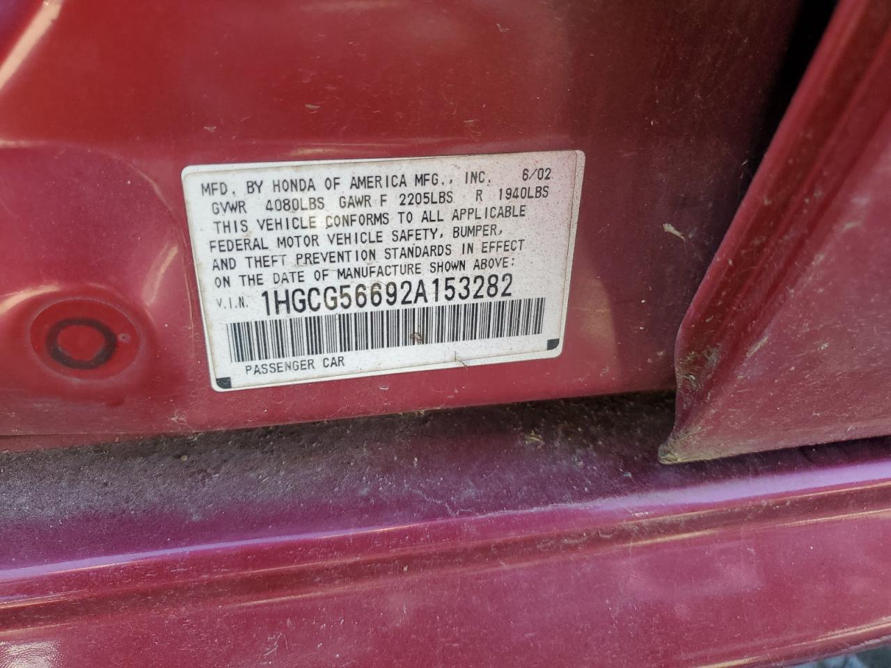 2002 Honda Accord - Image 12
