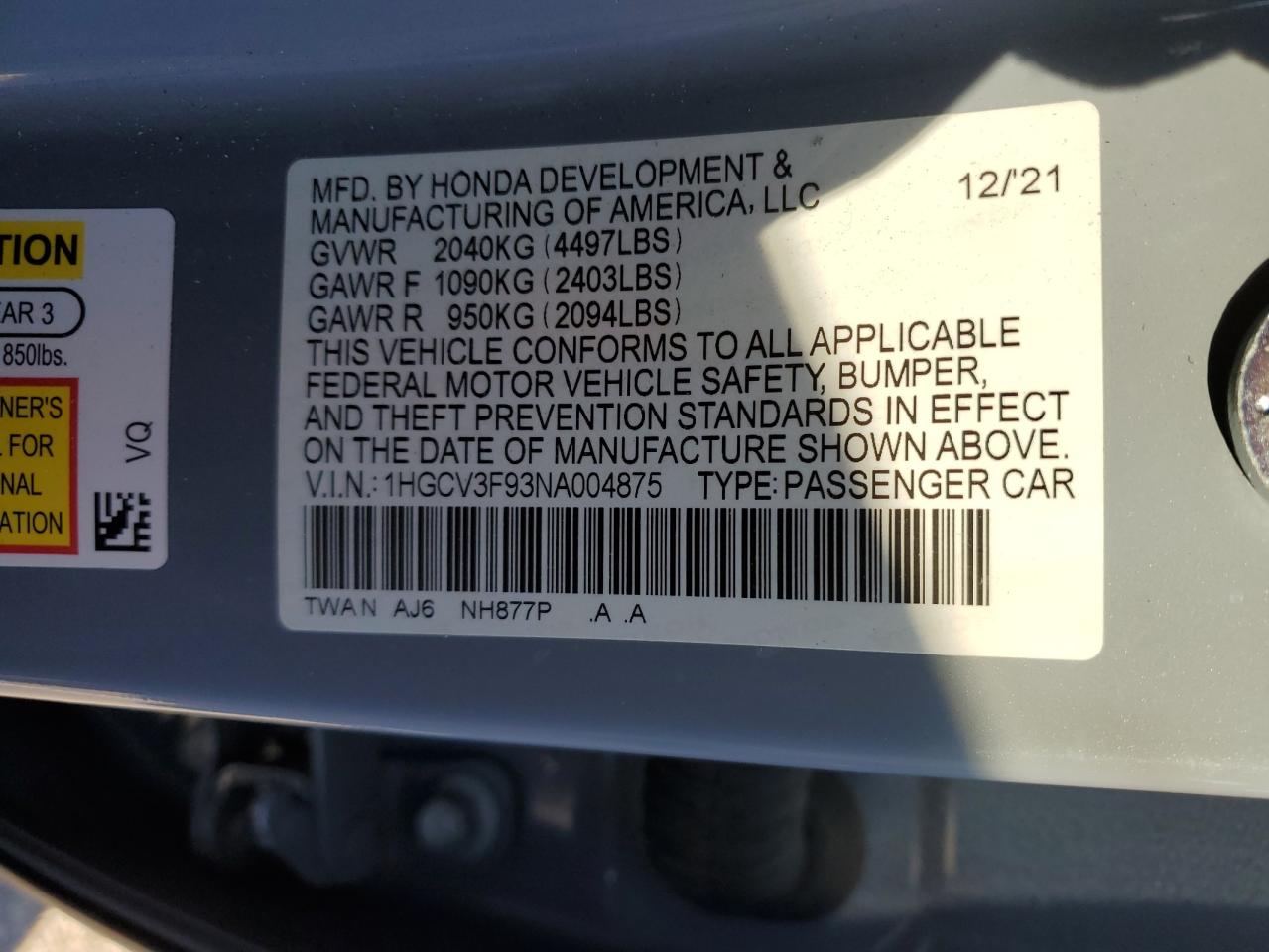 2022 Honda Accord - Image 12