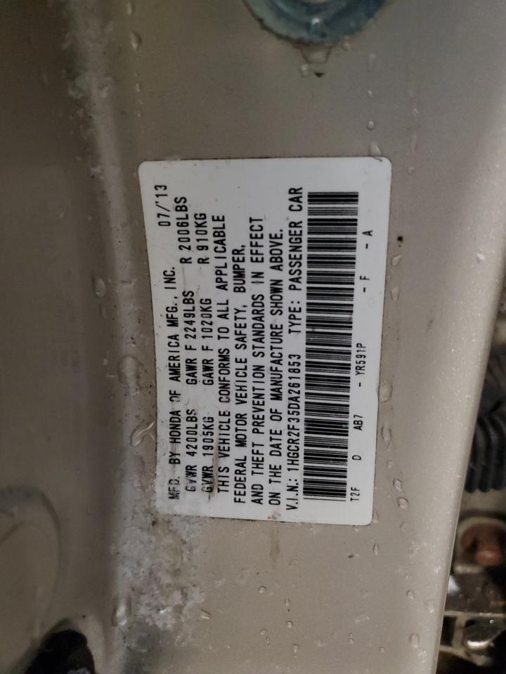 VIN 1HGCR2F35DA261853 2013 HONDA ACCORD no.12