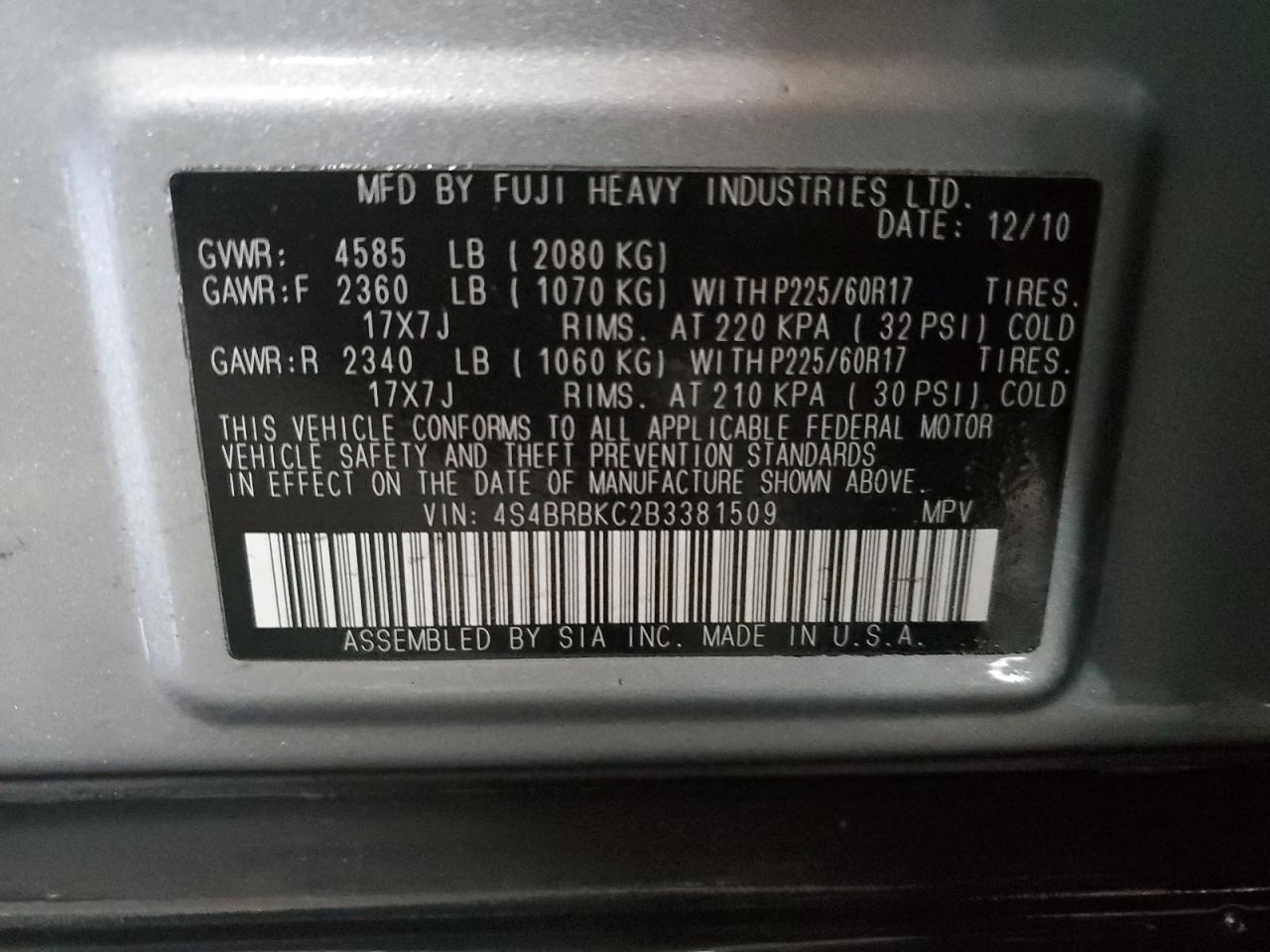 2011 Subaru Outback - Image 13