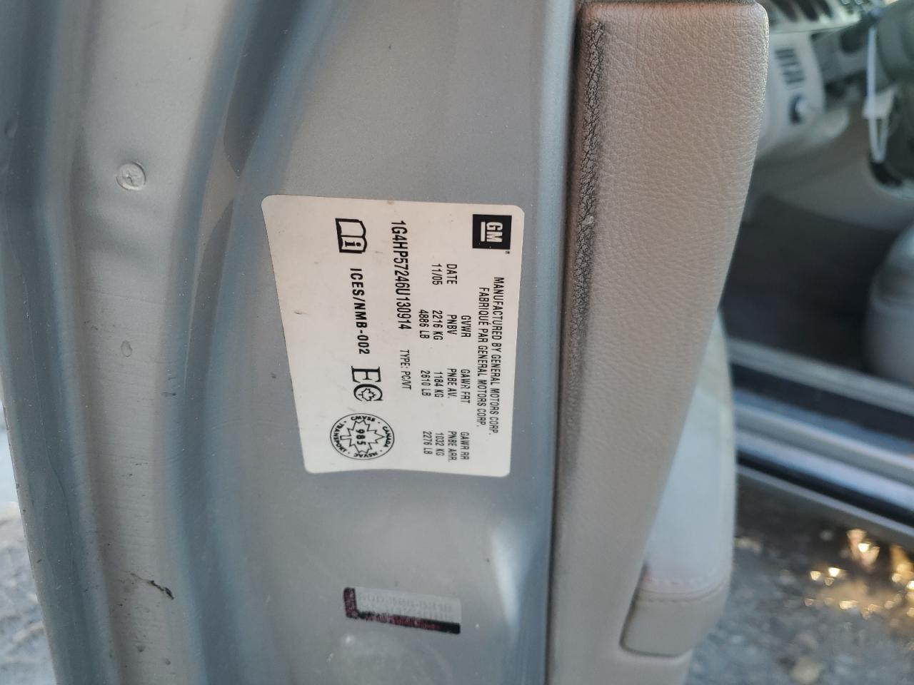 2007 Buick Lucerne Cx VIN: 1G4HP57246U130914 Lot: 43176735