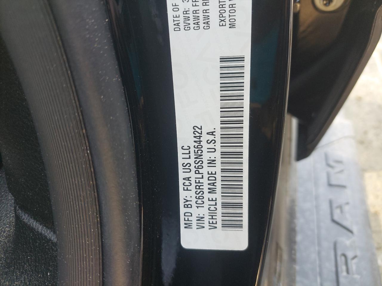 1C6SRFLP6SN564422 - 2025 Dodge RAM 1500 - #41897475