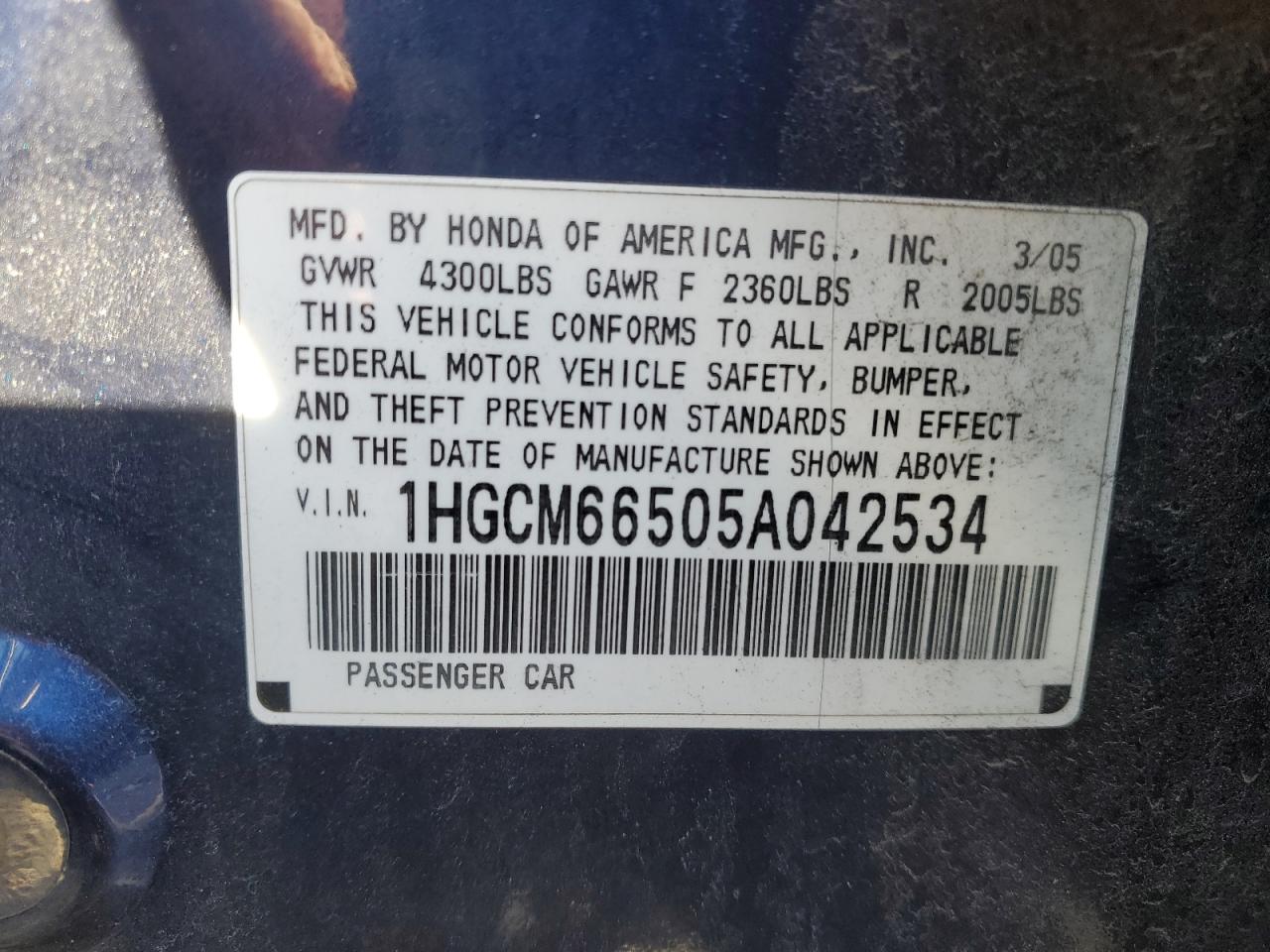 2005 Honda Accord - Image 12