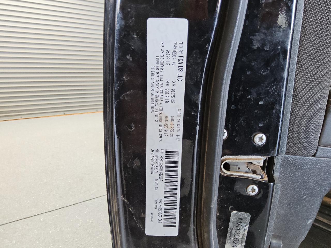 2017 Dodge Charger Se VIN: 2C3CDXBG4HH612167 Lot: 41782405