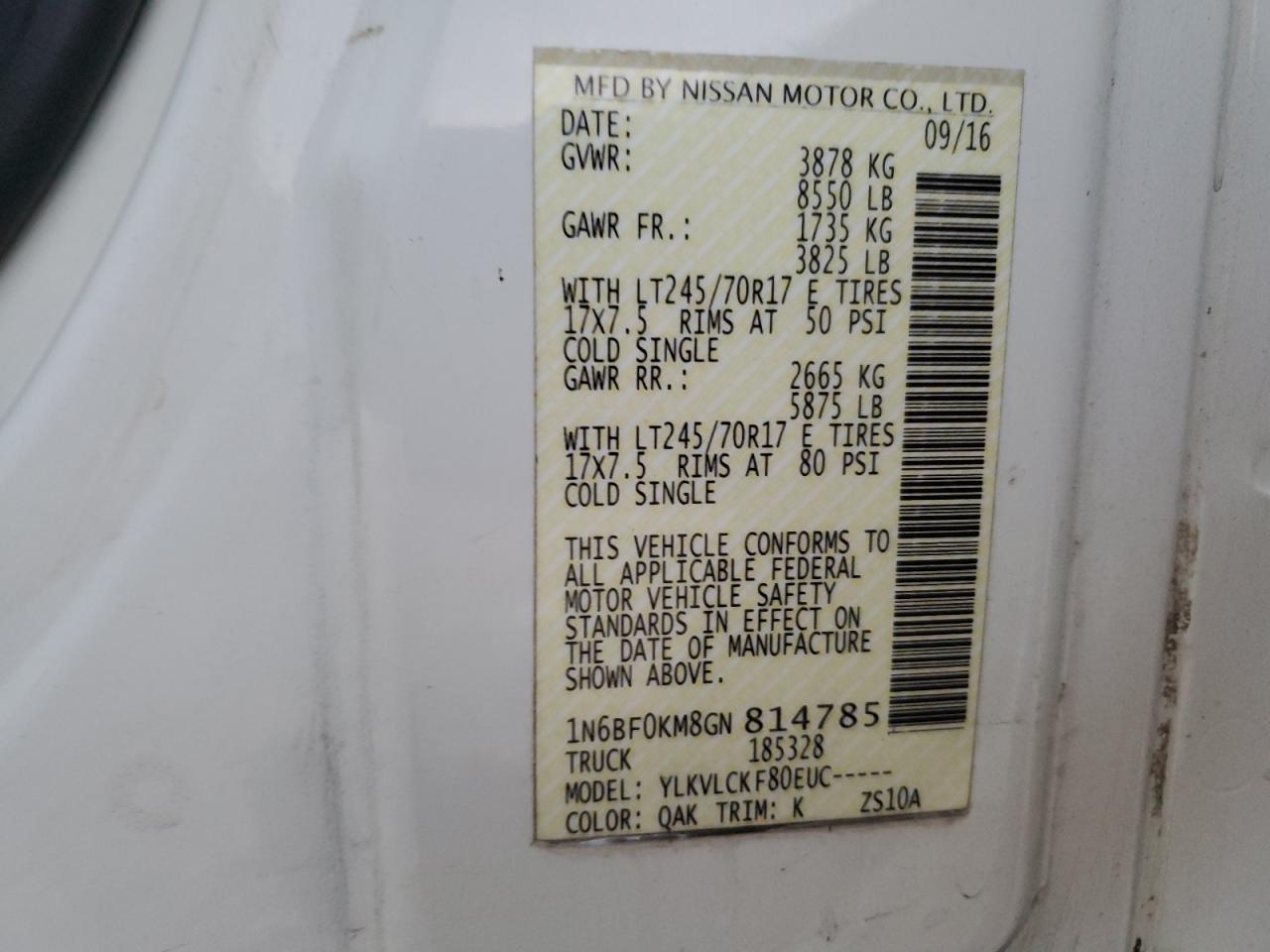 2016 Nissan NV - Image 13