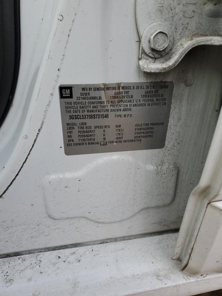 2008 Saturn Vue Xe VIN: 3GSCL33P18S655114 Lot: 43576005