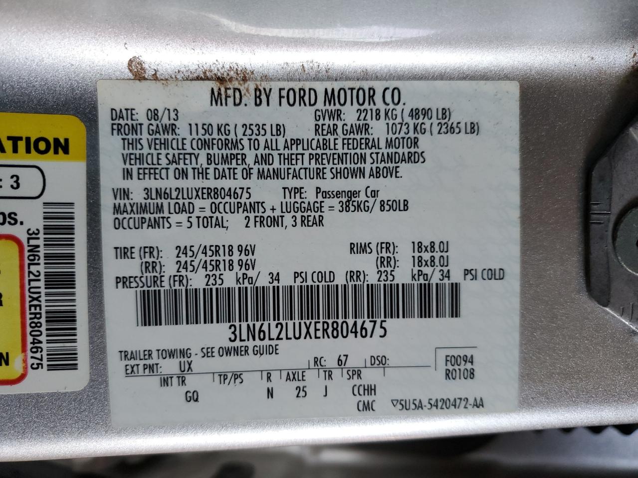 2014 Lincoln MKZ - Image 12