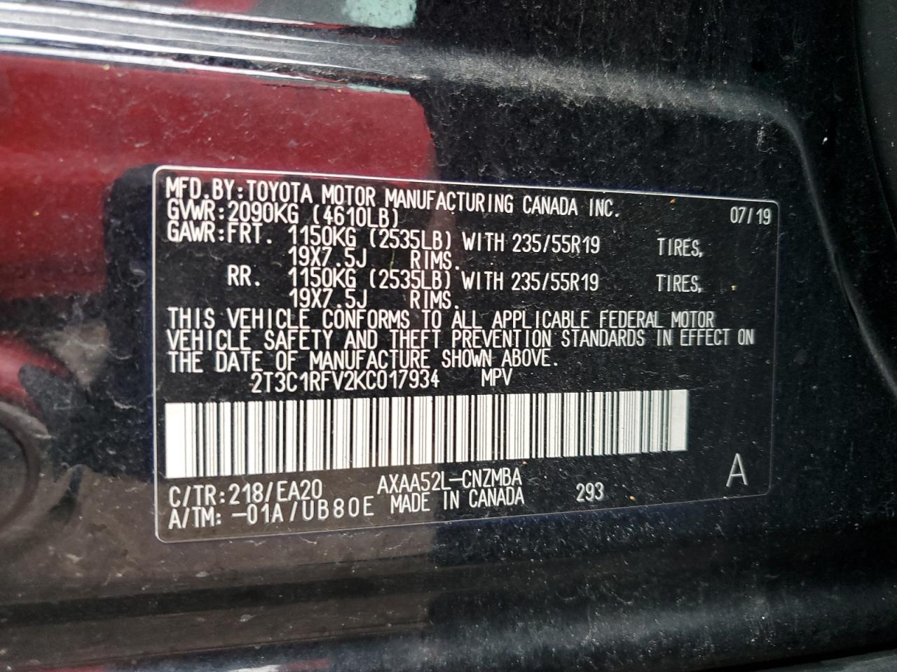 2019 Toyota RAV 4 - Image 13