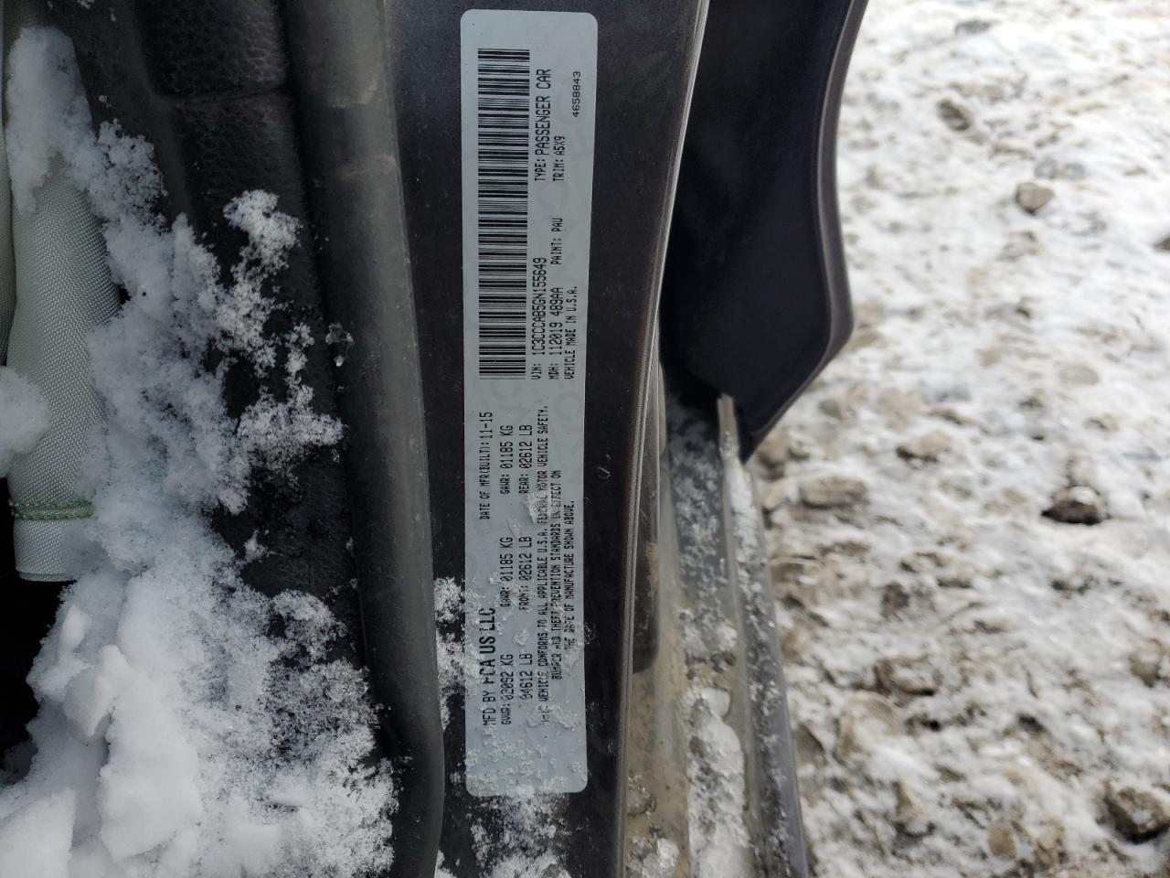 2016 Chrysler 200 Limited VIN: 1C3CCCAB5GN155649 Lot: 87034854