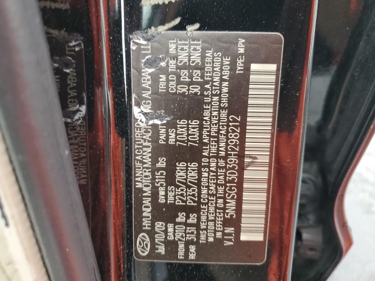 2009 Hyundai Santa Fe - Image 13