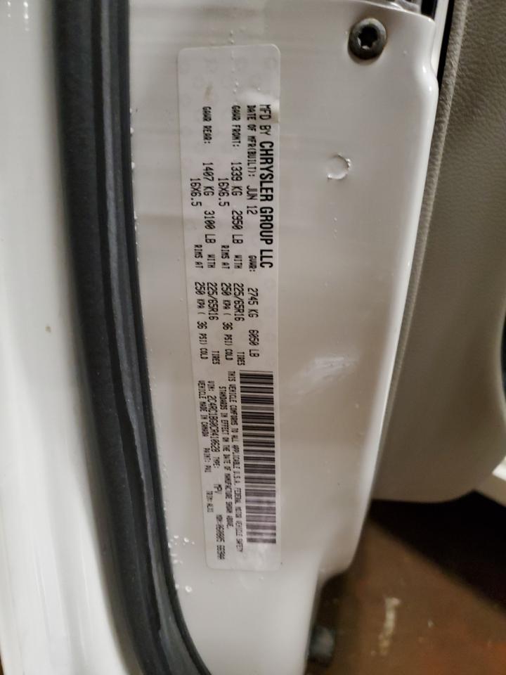 2012 Chrysler Town & Country Touring VIN: 2C4RC1BG0CR410628 Lot: 86889094