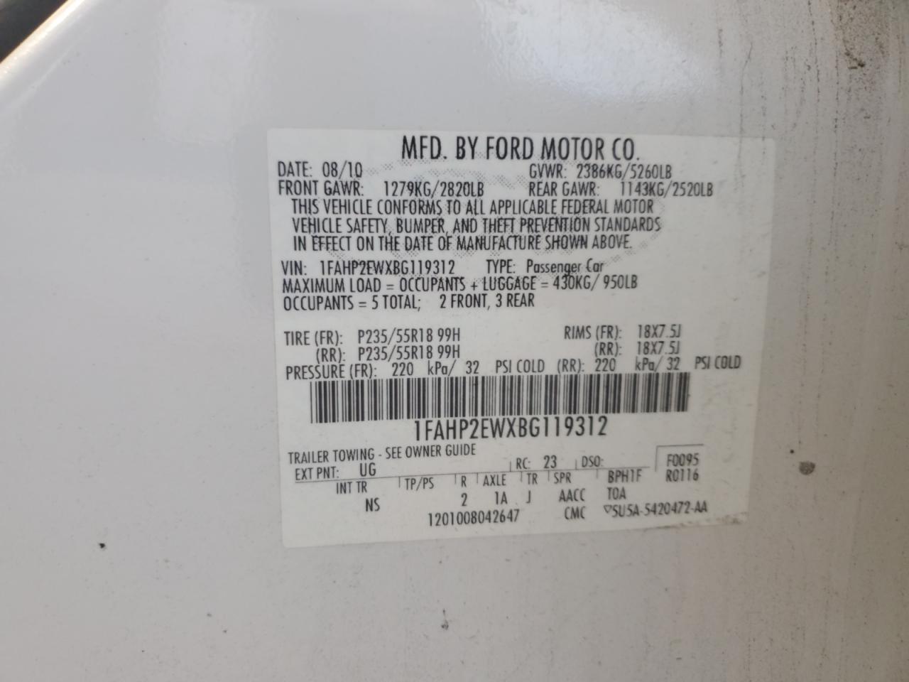 2011 Ford Taurus - Image 12