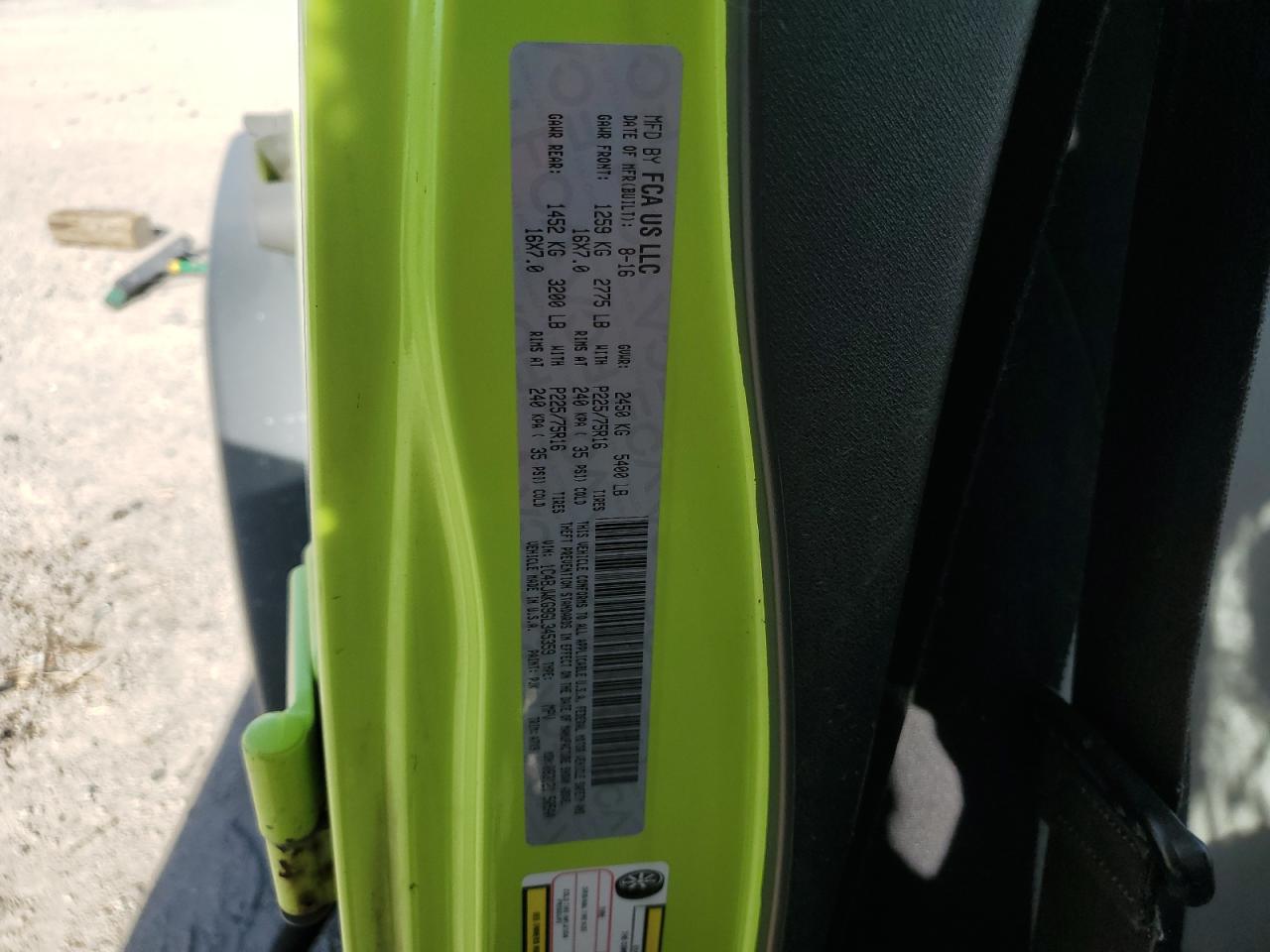 2016 Jeep Wrangler Unlimited Sport VIN: 1C4BJWKG9GL345359 Lot: 42134905