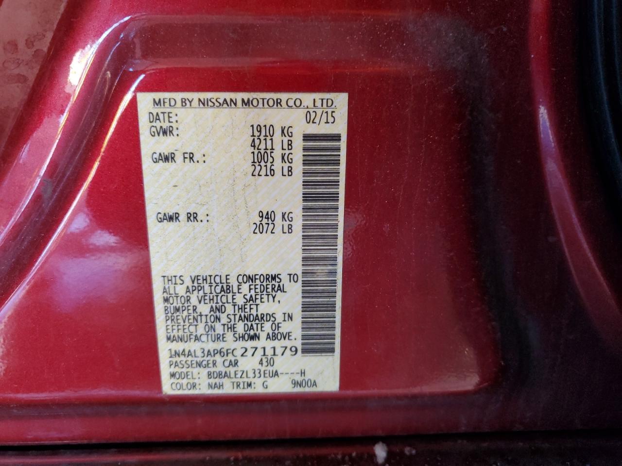 2015 Nissan Altima - Image 12