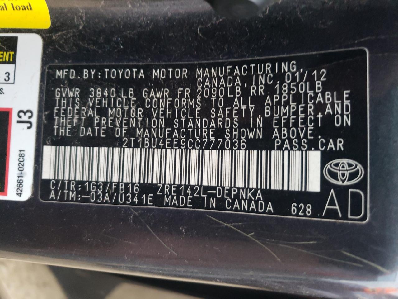 2012 Toyota Corolla - Image 12