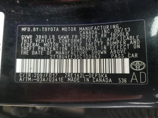 2013 TOYOTA COROLLA BASE