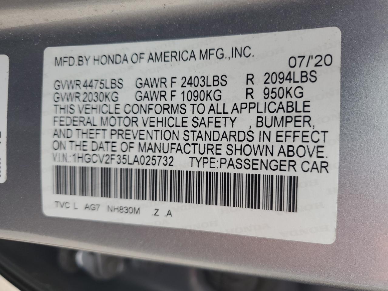 2020 Honda Accord - Image 12