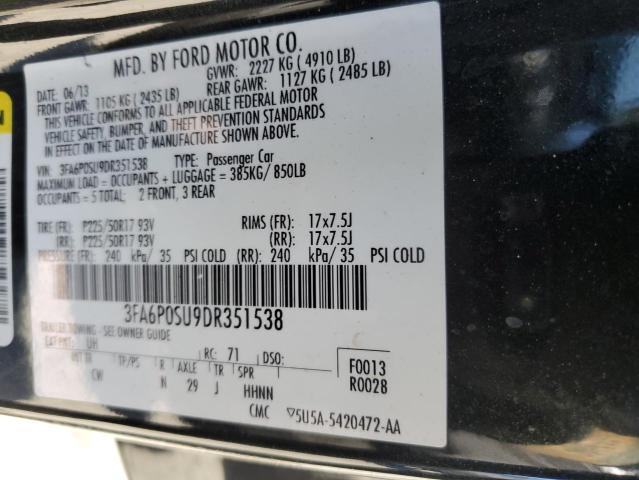 2013 FORD FUSION TITANIUM PHEV