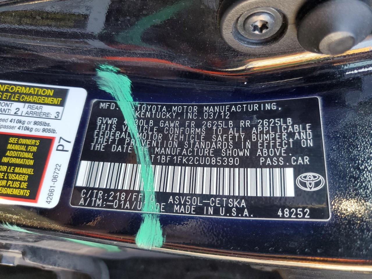 2012 Toyota Camry - Image 13