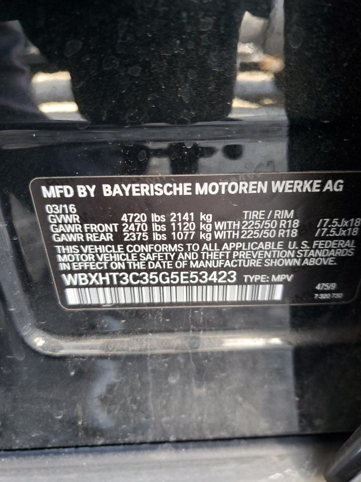 2016 BMW X1 xDrive28I VIN: WBXHT3C35G5E53423 Lot: 88773415