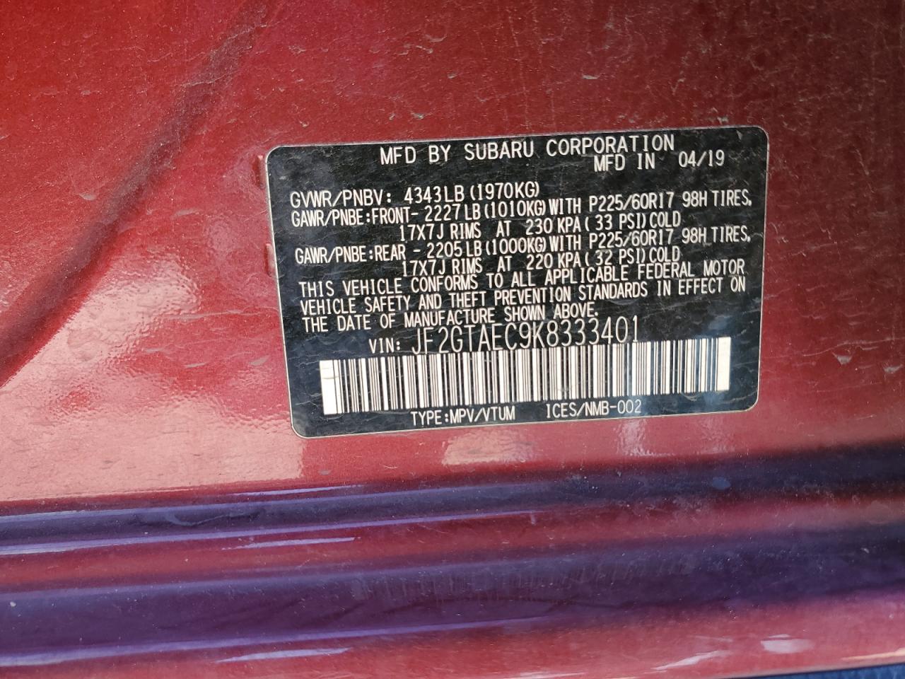 2019 Subaru XV - Image 14