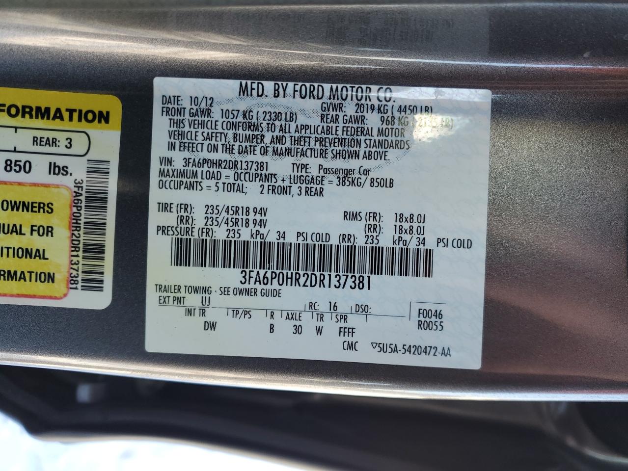2013 Ford Fusion - Image 12