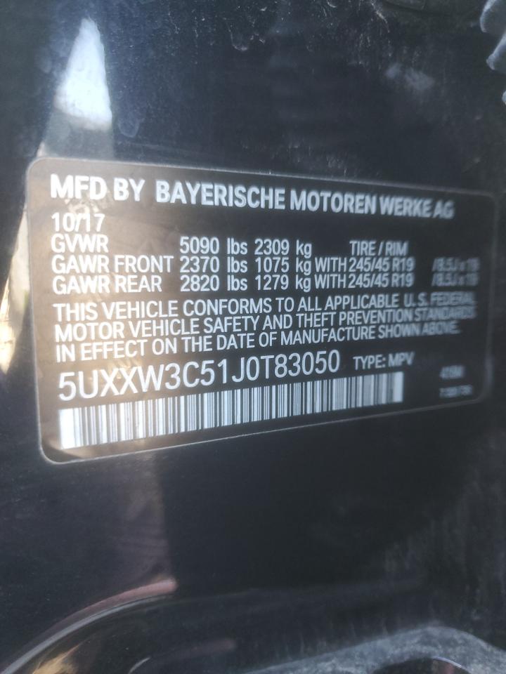 VIN 5UXXW3C51J0T83050 2018 BMW X4 no.13