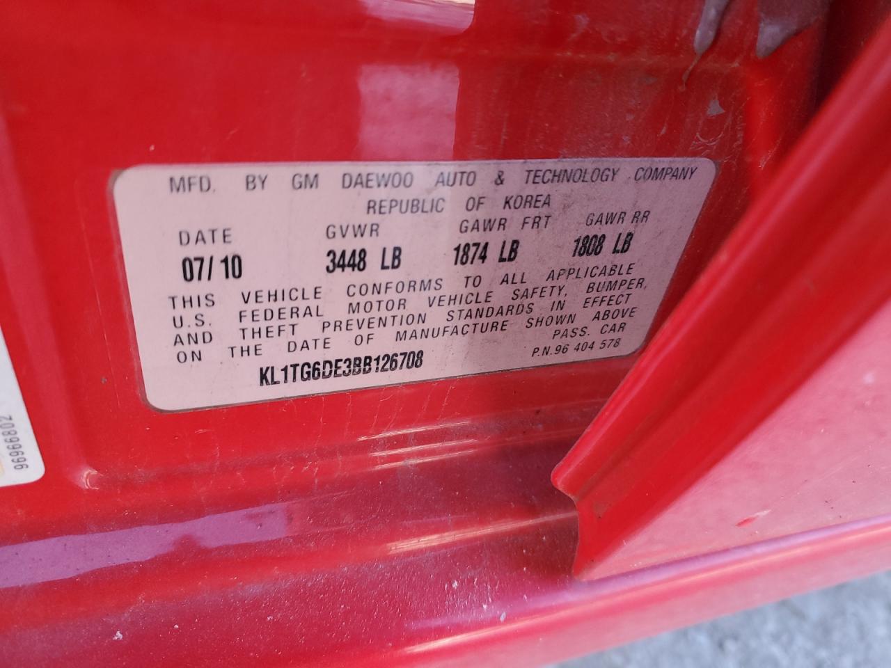 2011 Chevrolet Aveo - Image 12